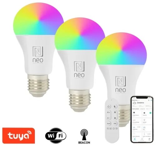 Immax NEO 07733CDO készlet 3x LED RGB E27/11W Wi-Fi Tuya+DO dimmerrel