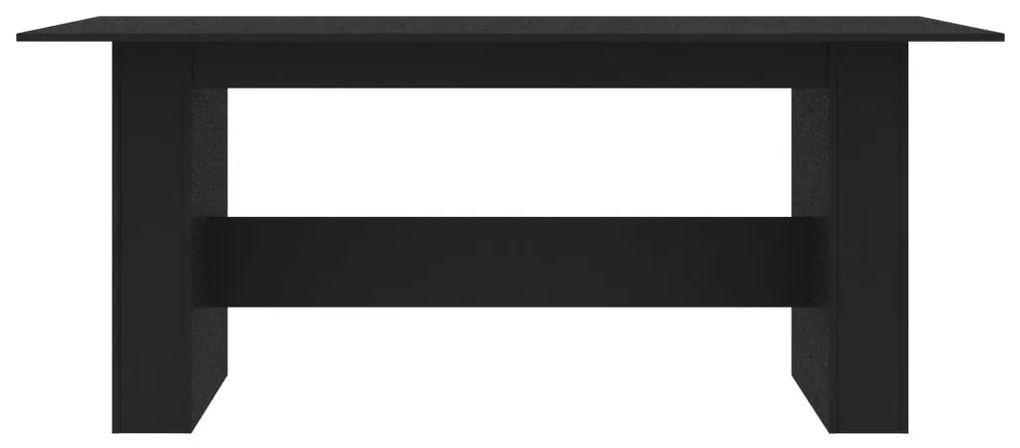 Fekete szerelt fa étkezőasztal 180 x 90 x 76 cm