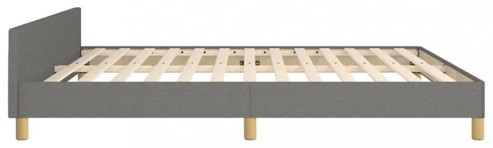 sötétszürke szövet ágykeret matrac nélkül 160 x 200 cm