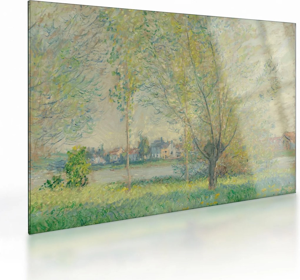 Üveg kép - Claude Monet, The Willows, reprodukciók (70x50 cm)