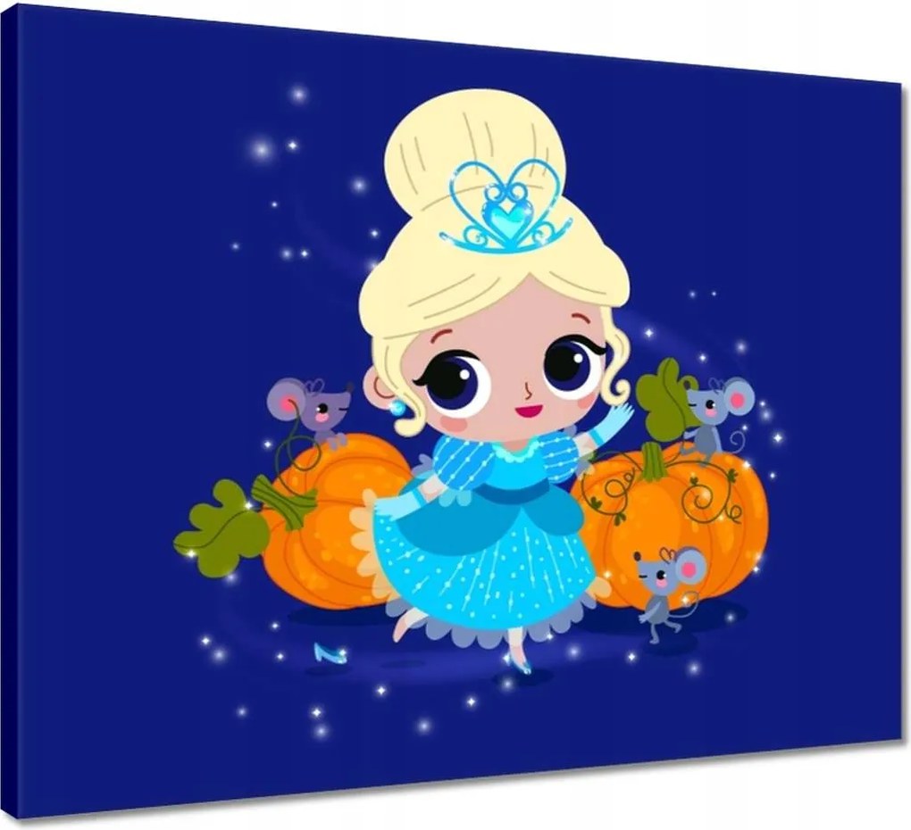 Vászonkép 50x40 Hamupipőke egér hintó