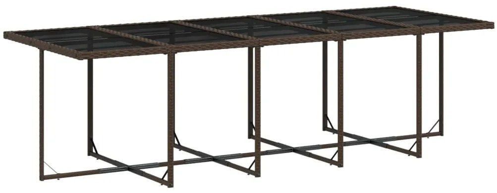 vidaXL 11 részes barna polyrattan kerti ülőgarnitúra párnákkal