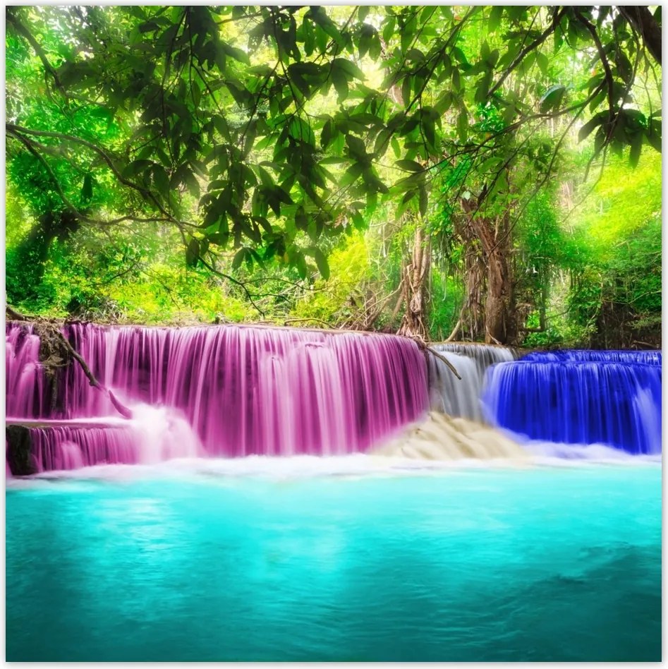 Fotótapéta flizelina 208x208 Színes vízesés