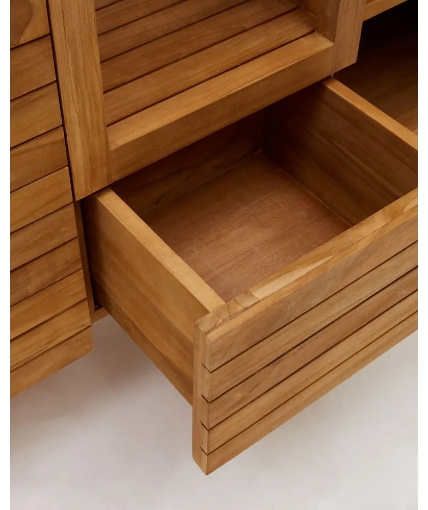 Natúr színű alacsony teakfa mosdó alatti szekrény 120x80 cm Neria – Kave Home