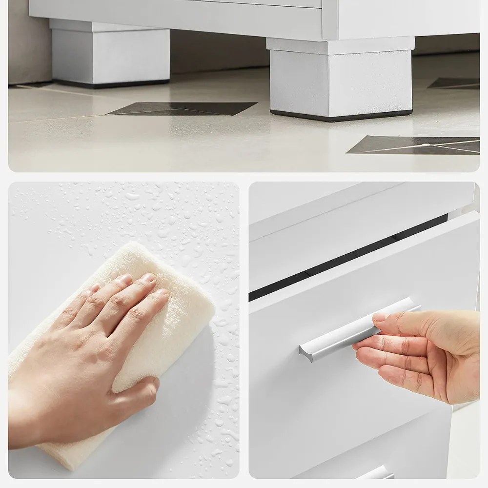 IVY mosdó alatti szekrény, 30x70x64 cm, fehér Vasagle