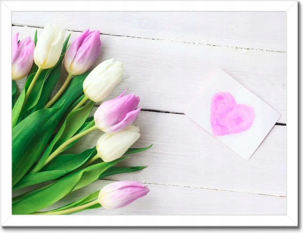 Poszterek keretben 40x30 Finom tulipánok