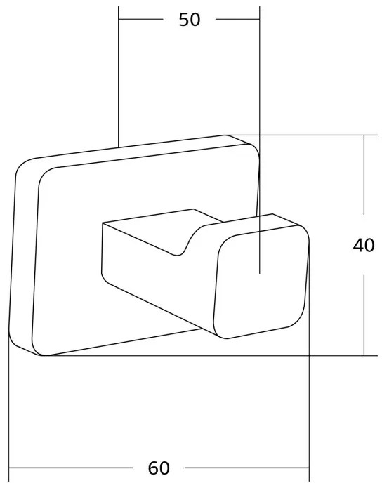 Mexen tartozékok, ASIS törölközőtartó, 1 kampós, arany, 7017635-50