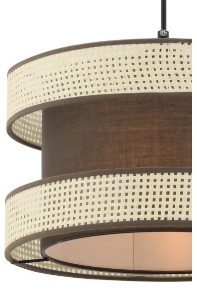 Zsinóros függőlámpa HALO 1xE27/60W/230V barna/krémszínű