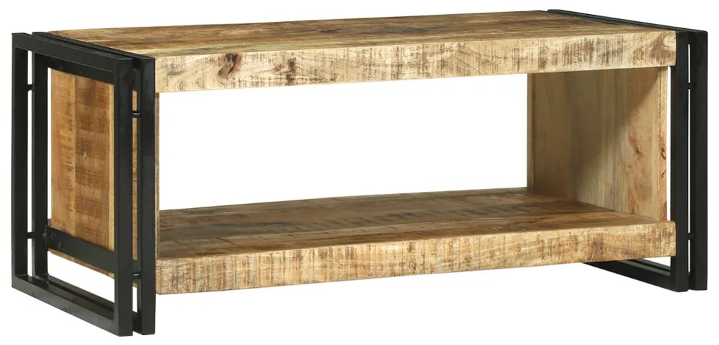 dohányzóasztal 90x50x38 cm Tömör durva mangófából