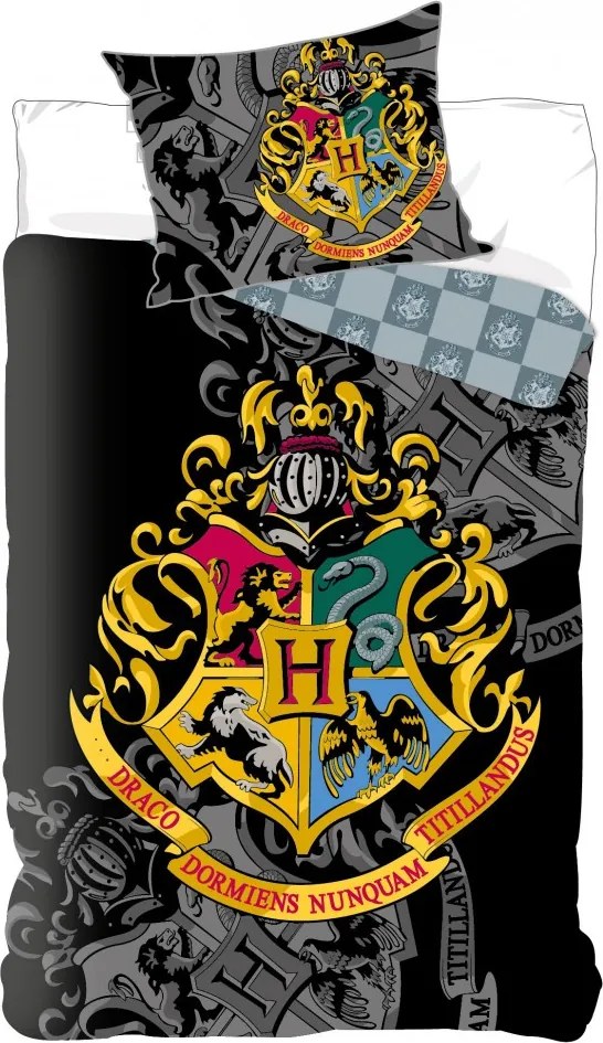 Harry Potter ágyneműhuzat Crest 140×200cm, 70×90 cm