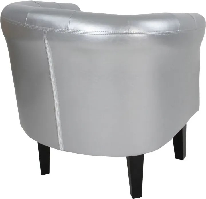 MIADOMODO Fotel Chesterfield Silver 58 x 71 x 70 cm ezüst