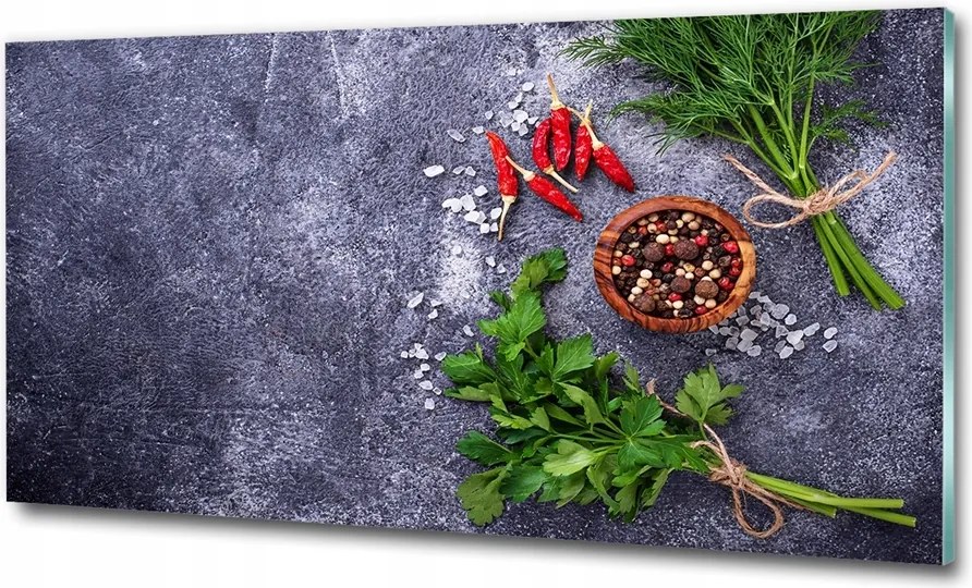 Fotótapéta üvegfalra Zöldségek és gyümölcsök 100x70