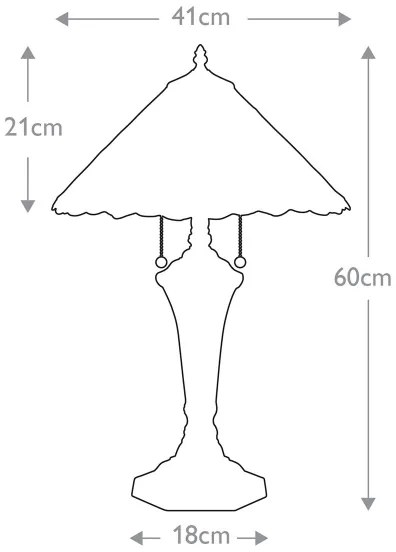 Elstead QZ-CAMBRIDGE-TL - Tiffany BELLE asztali lámpa 2xE27/75W/230V