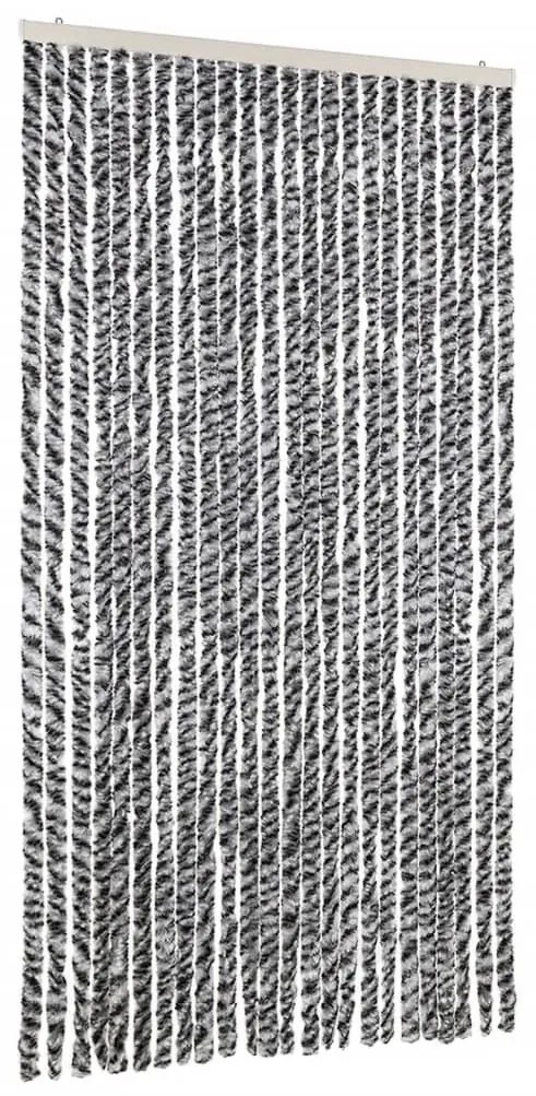 szürke és fekete és fehér zsenília rovarfüggöny 100 x 200 cm