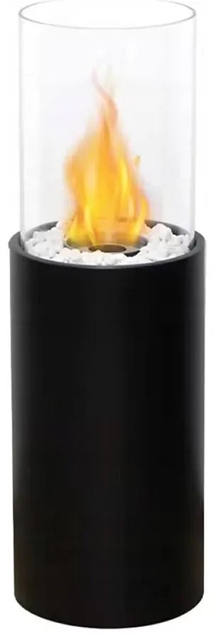 Bio kandalló ROMA 26,5x80,5 cm 2kW fekete + védőfedél