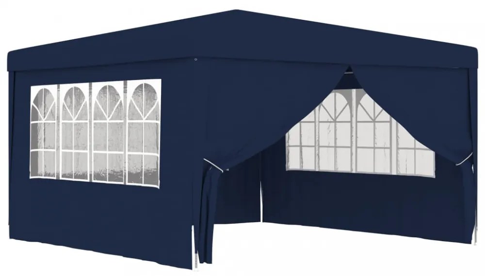 kék rendezvénysátor oldalfalakkal 4 x 4 m 90 g/m²