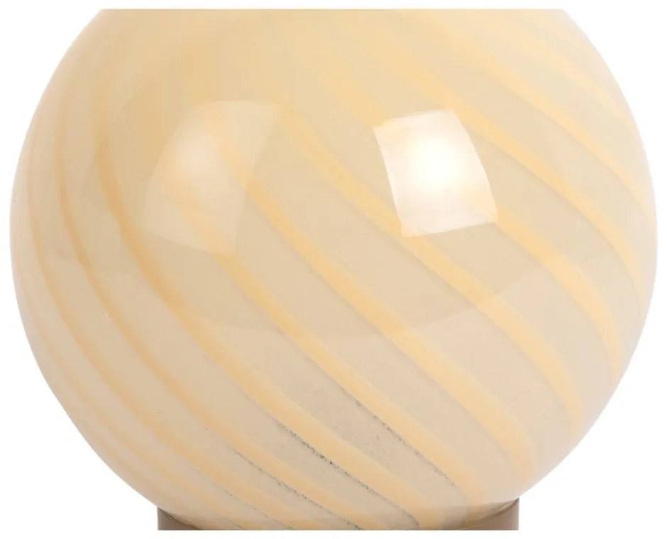 Világossárga asztali lámpa üveg búrával (magasság 17 cm) Summer Globe – Leitmotiv
