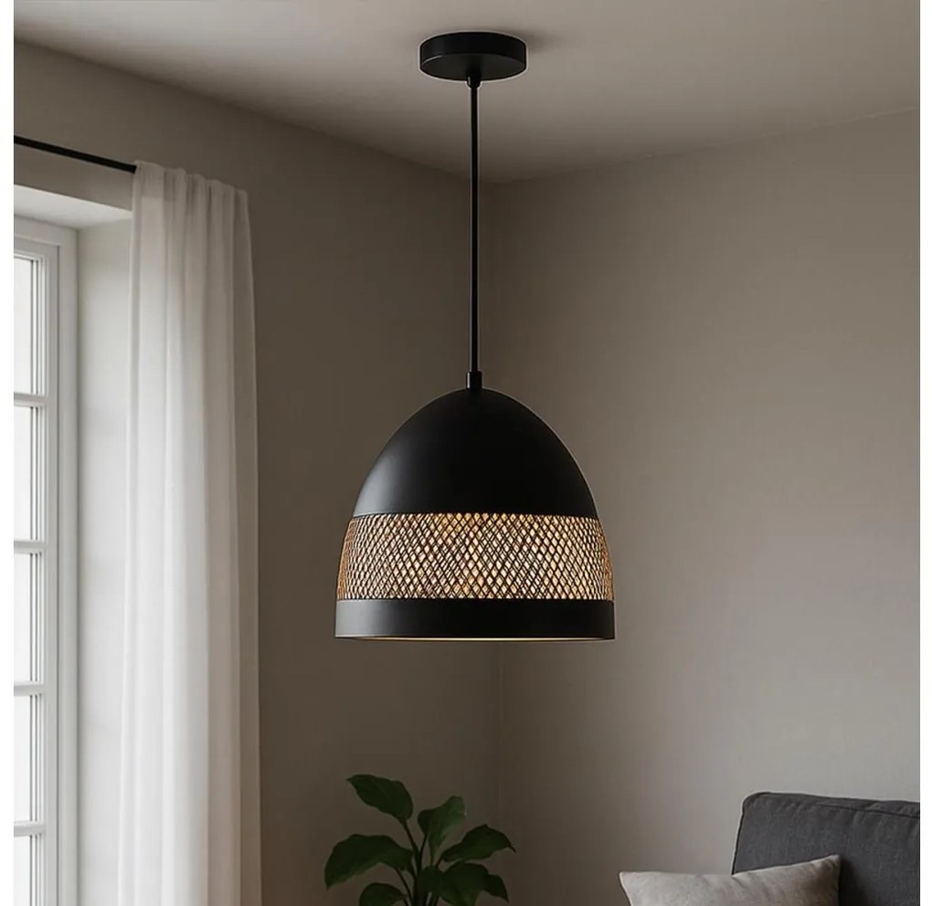 ONLI - Csillár zsinóron POLLY 1xE27/22W/230V fekete