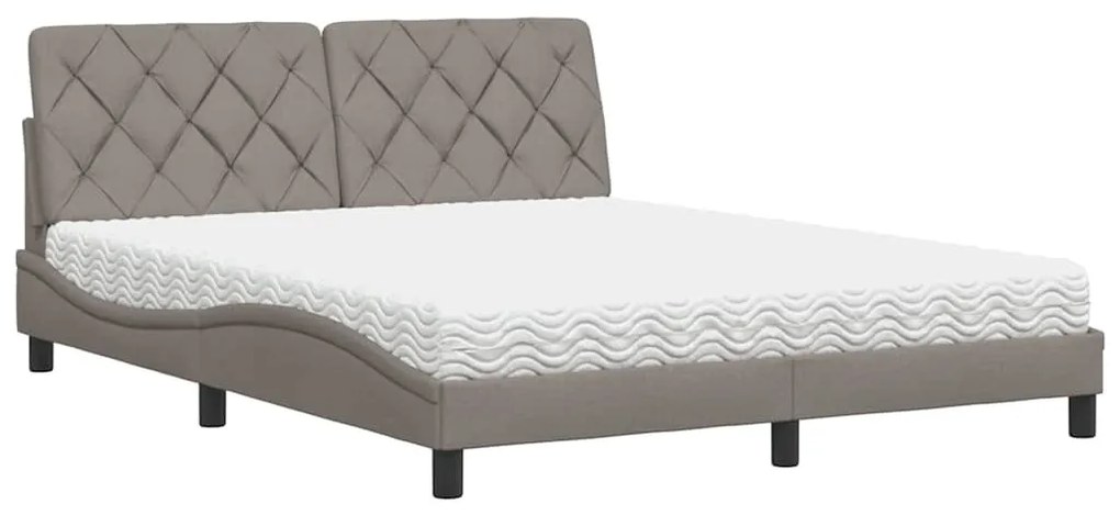 ágy matraccal Taupe 160x200 cm szövet