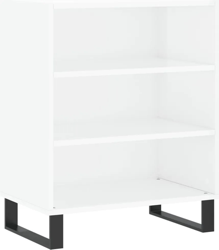 vidaXL magasfényű fehér szerelt fa tálalószekrény 57 x 35 x 70 cm