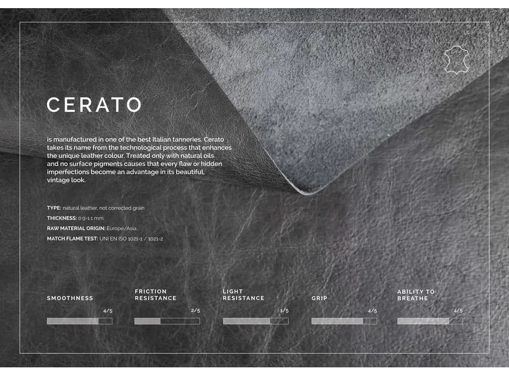 Puzo konyakbarna bőrkanapé, 240 cm - MESONICA