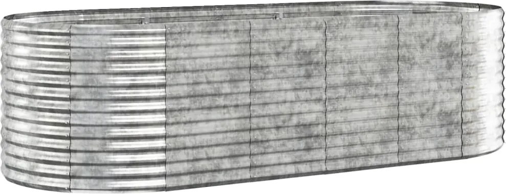 vidaXL ezüstszínű horganyzott acél kerti magaságyás 249x100x68 cm
