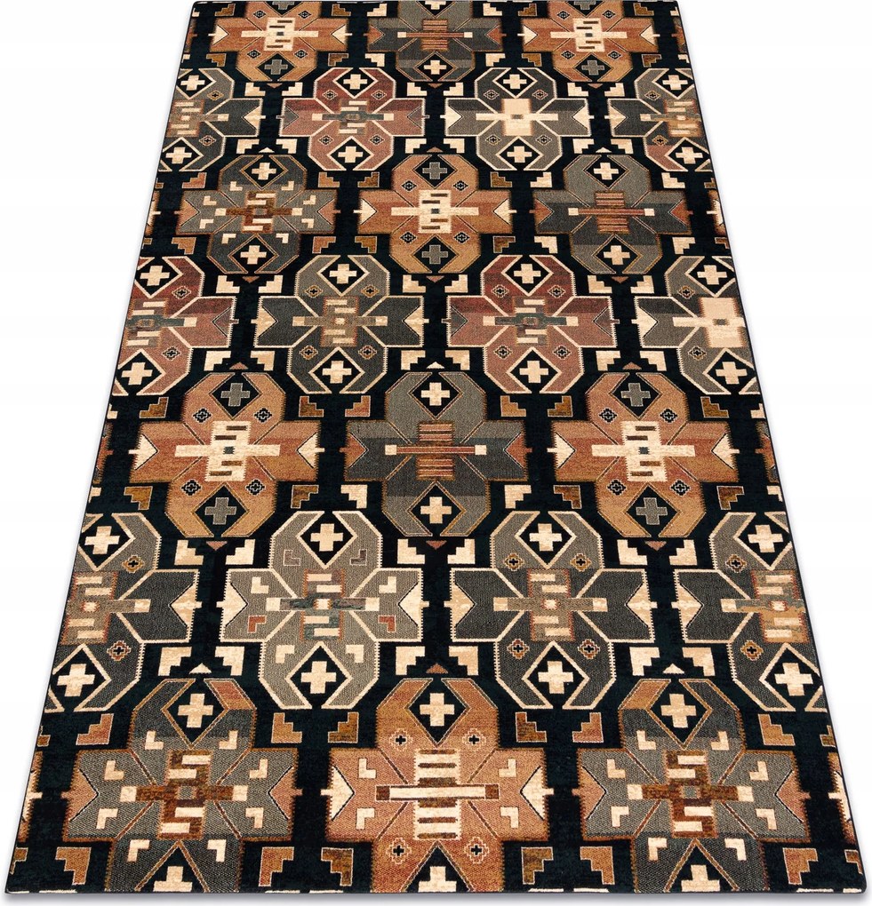 Nappali szőnyeg gyapjú Superior Dias navy etnikai 170x235 cm