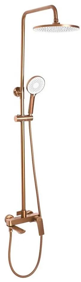 REA-P2418 - AVALON zuhanyszett csapteleppel, szálcsiszolt réz