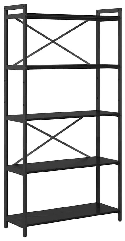 Könyvszekrény Musta tammi 80 x 30 x 153 cm Faanyag