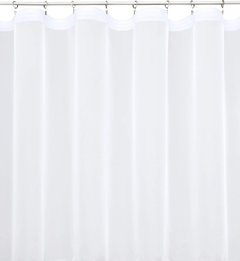 Kész klasszikus egyenes sima fátyol függöny fehér 500 x 180 cm széles