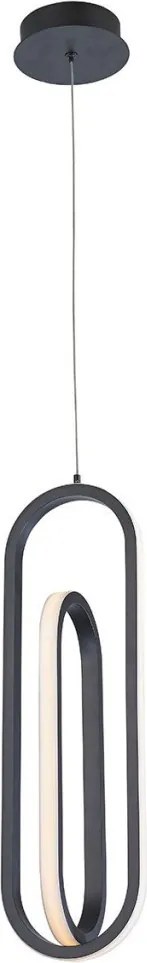 ELSTEAD QN-DEMARK-1P-BK DENMARK Modern Led Függesztett Lámpa Fehér, Matt Fekete LED IP20