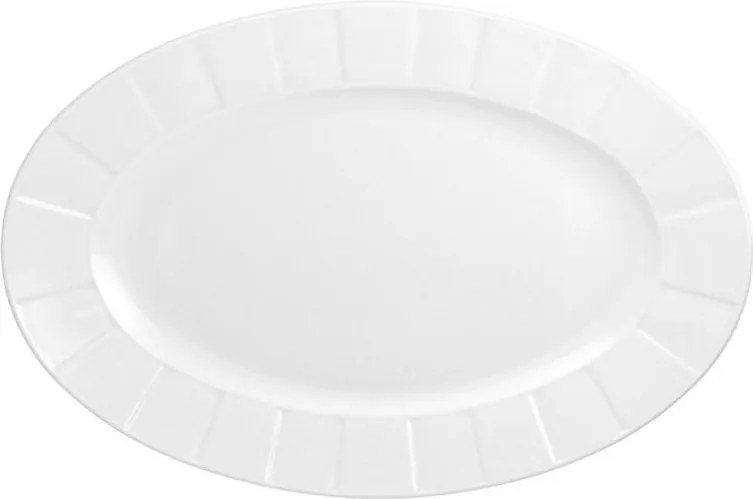Ovális tál 33 cm Oktáv fehér 0001