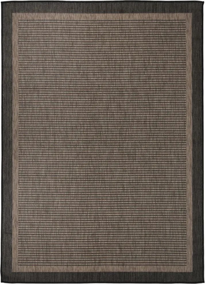vidaXL sötétbarna lapos szövésű kültéri szőnyeg 200 x 280 cm