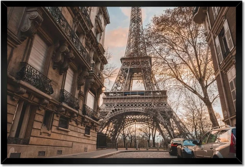 Poszterek keretben 60x40 Eiffel-torony Párizs utca