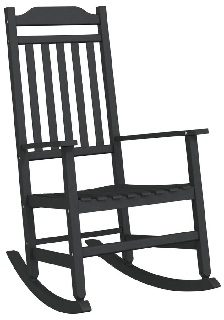 Kerti Hintaszék Fekete 65x84x114 cm HDPE