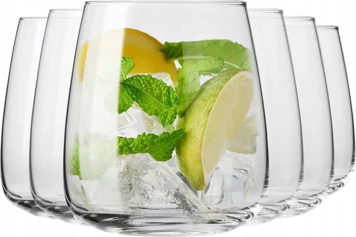 Alacsony poharak Krosno Modern 6db 470ml modern whisky italokhoz