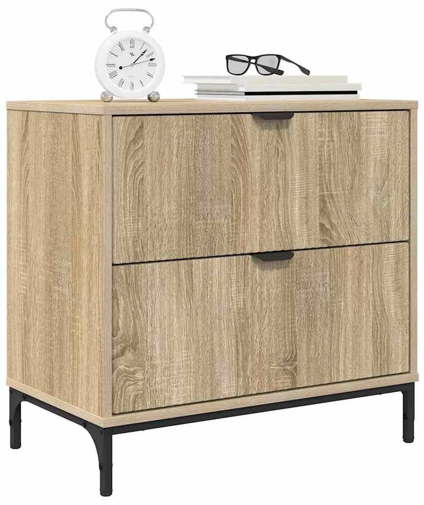 Éjjeli asztal fiókkal sonoma tölgy 63.5 x 36 x 61 cm Faanyag
