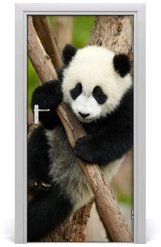 Ajtó tapéta Panda egy fa 85x205 cm