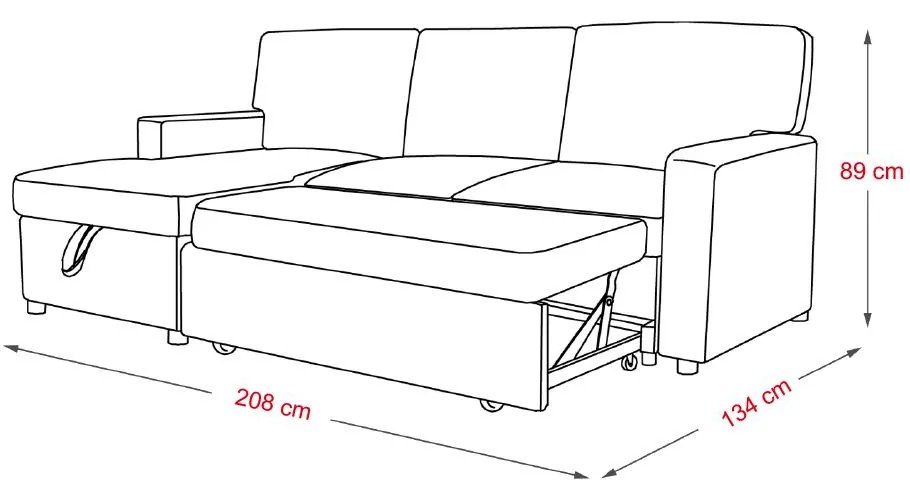 Catini FREYA sarokkanapé tárolóhellyel