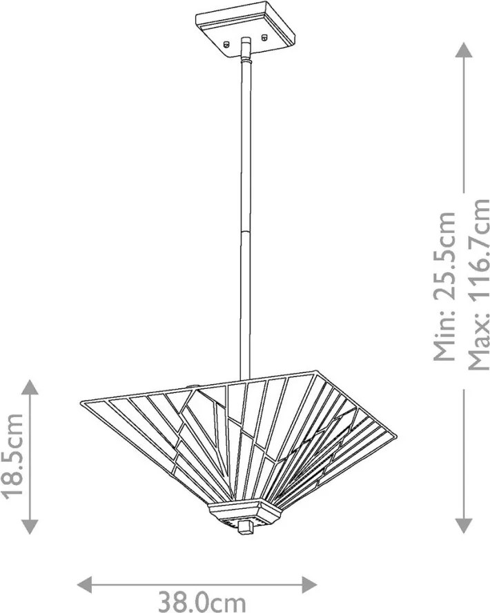 Kichler Alderley TF-ALDERLEY-F-P Függőlámpa 2x60W/E27 IP20