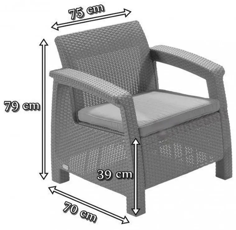Corfu Big kerti bútor garnitúra szett