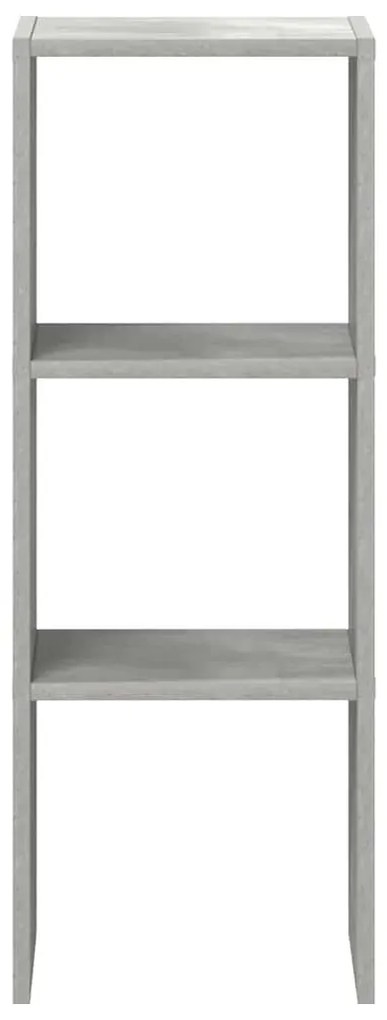 betonszürke szerelt fa könyvespolc halmozható 30 x 30 x 80 cm