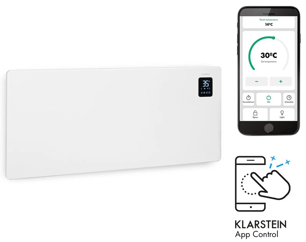 Klarstein Bansin Smart 2500, konvektor, 2500 W, vezérlés applikáción keresztül