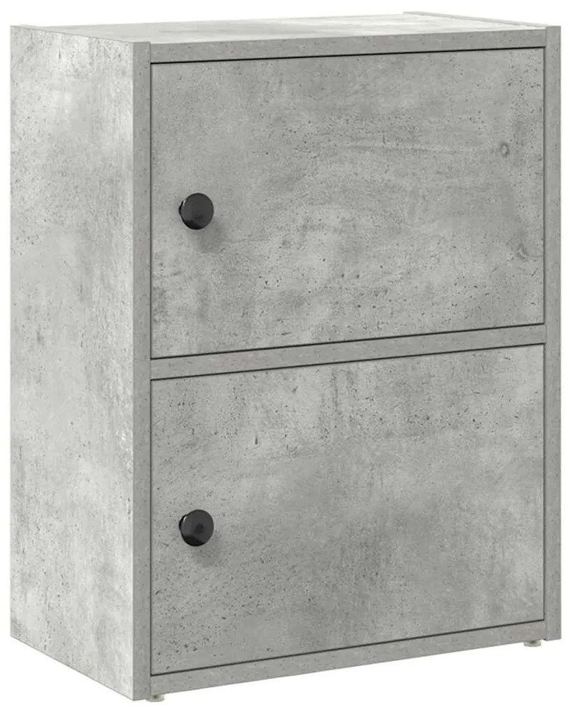 betonszürke szerelt fa könyvespolc 40x24x52 cm