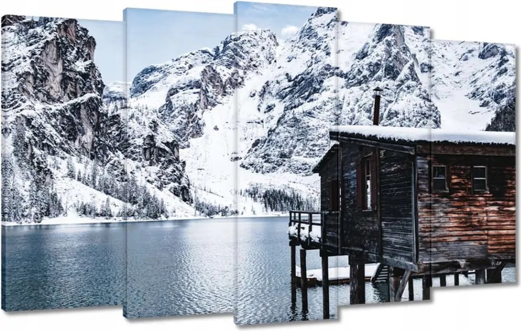 Vászonkép 100x60 Téli kilátás a hegyekkel