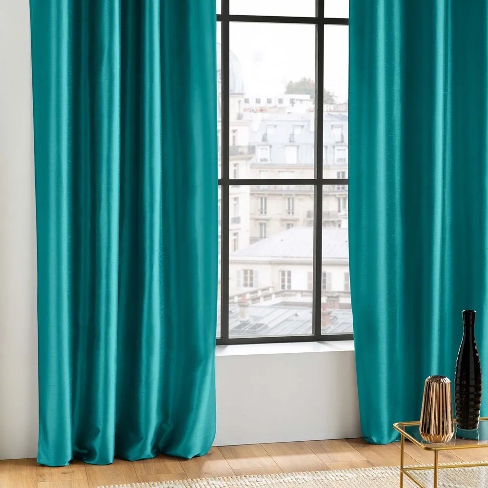 Kék mikroszatén függöny 140x240 cm Shana – douceur d'intérieur