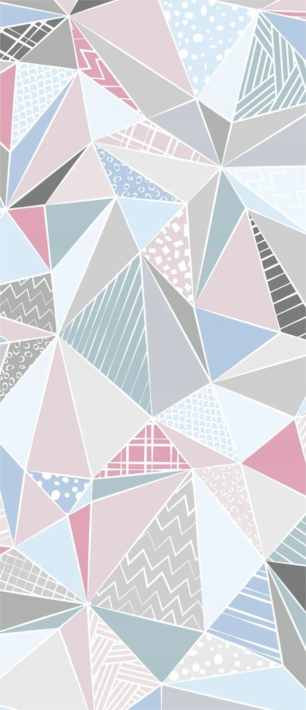 Matrica Tapéta Geometriai háromszögek Absztrakt 91x211 modern otthon