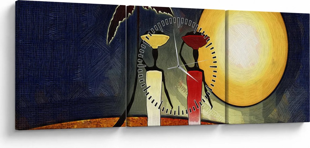 Egy ősi festmény képe (órával) (90x30 cm)