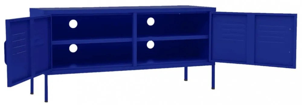 tengerészkék acél TV-szekrény 105 x 35 x 50 cm