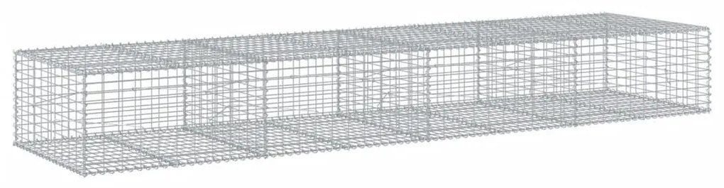 horganyzott vas gabion kosár fedéllel 400 x 100 x 50 cm